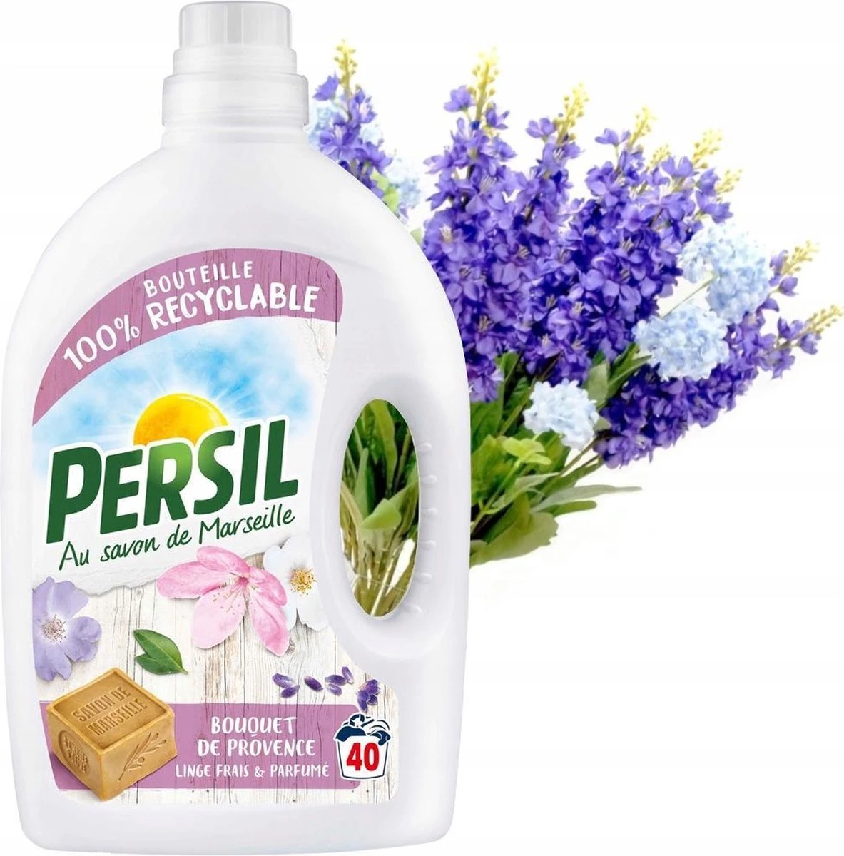 PersilĀ® Persil Bouquet De Provence - 40 Wasbeurten - Fles Vloeibaar Wasmiddel Met Marseillezeep - Plantaardig