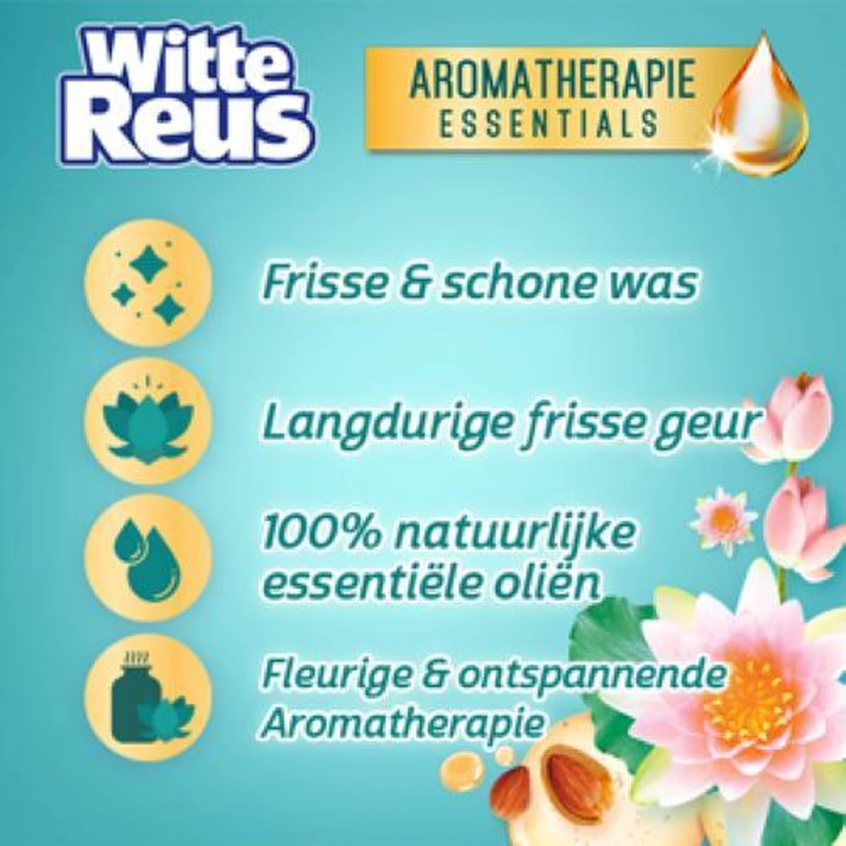 Frisse Reus Lotus Amandel Gel Vloeibaar Wasmiddel - Witte Was - Voordeelverpakking - 120 Wasbeurten - Afbeelding 14