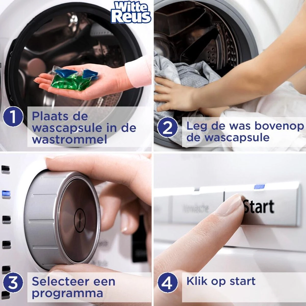 Witte Reus Power Caps Wascapsules - Wasmiddel Capsules - Voordeelverpakking - 52 Wasbeurten - Afbeelding 7