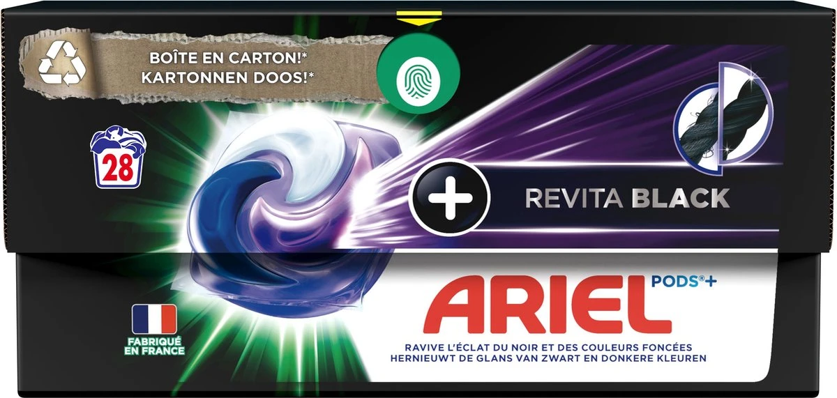 Ariel Wasmiddel Pods + Revitablack - Voor De Zwarte Was - 4 X 28 Wasbeurten - Voordeelverpakking - Afbeelding 4