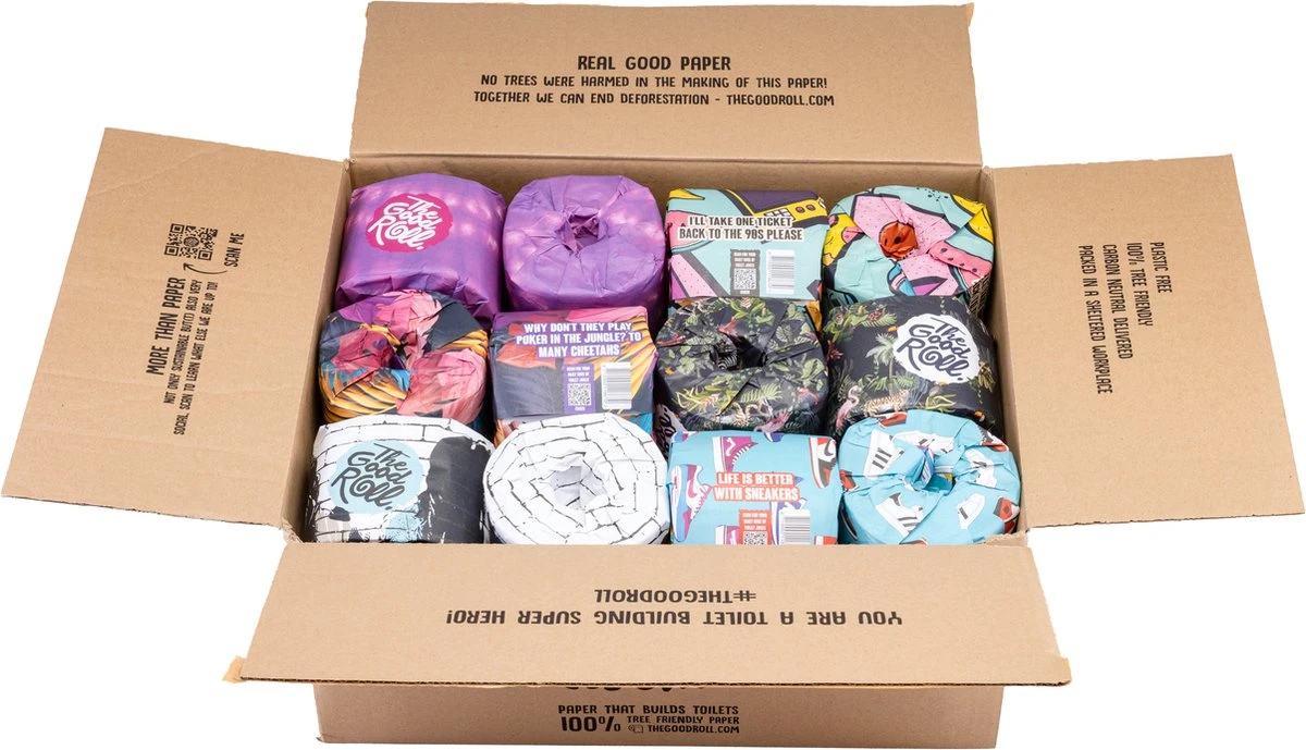 THE GOOD ROLL Toiletpapier 2-laags - 400 Vellen - 48 Stuks - The Cheerful Choice - Afbeelding 3