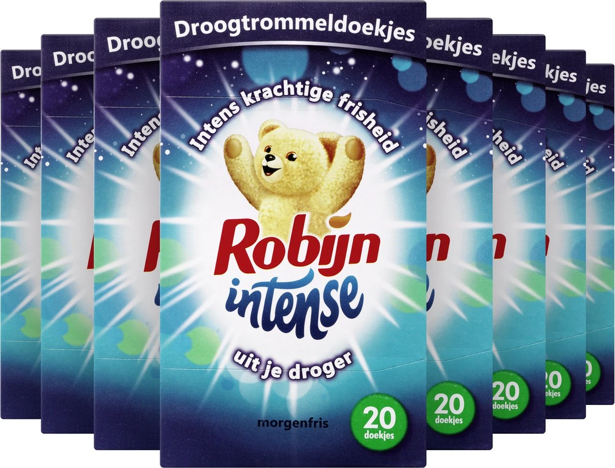 Robijn Intense Morgenfris Droogtrommeldoekjes - 9 X 20 Stuks - Voordeelverpakking - Afbeelding 8