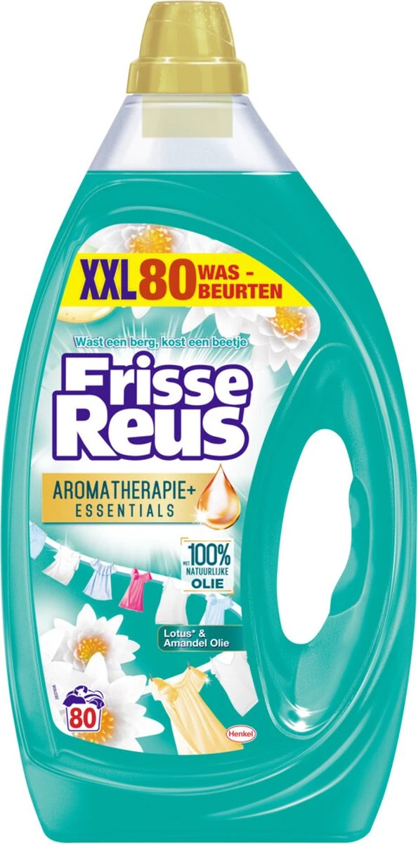 Frisse Reus Lotus Amandel Gel Wasmiddel - Vloeibaar - 80 Wasbeurten - Voordeelverpakking - Afbeelding 2