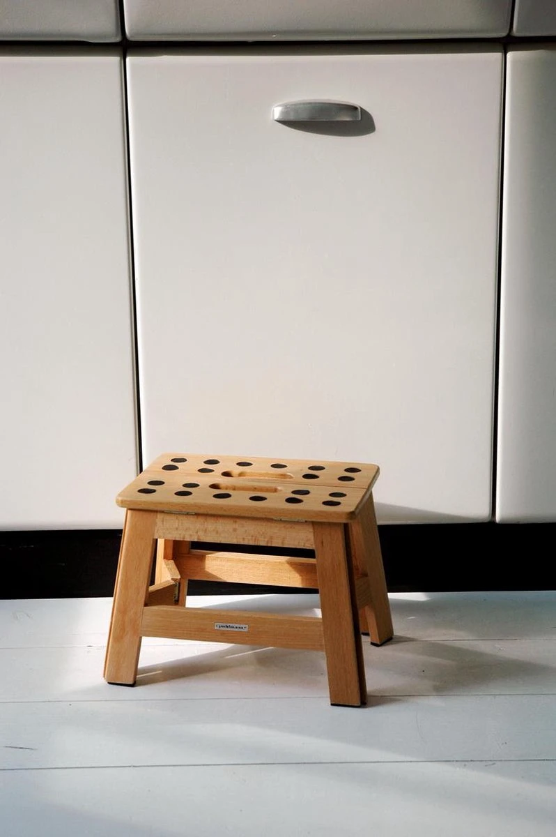 PUHLMANN - Inklapbare Kruk, JAMES, Hout, 23 Cm Hoog, Max 150 Kilo - Afbeelding 4